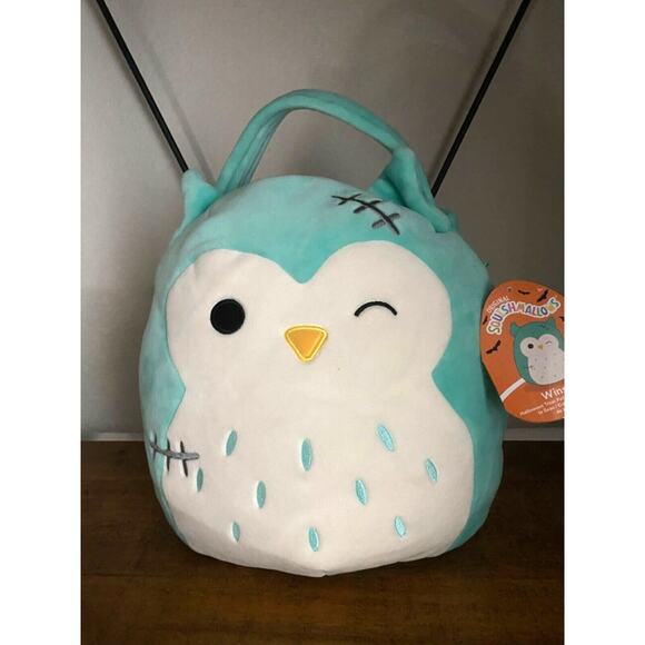 Squishmallows WINSTON Halloween Owl PJs Treat Pail Ultra soft Plush 10.5x11x11.5 - Picture 1 of 9